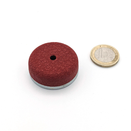 Flachgreifer AlNiCo ø38,1x10,4 rot lackiert