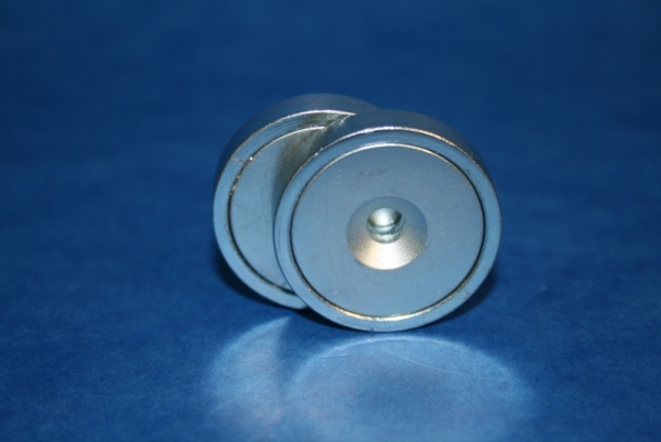 Magnetflachgreifer NdFeB m. B+S ø16, Haftkraft 75 N ~ 7,6 kg